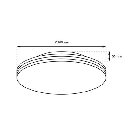 LED lubinis vonios šviestuvas BEVER LED/10W/230V 4000K diametras 26 cm IP44