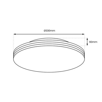 LED lubinis vonios šviestuvas BEVER LED/16W/230V 4000K diametras 33 cm IP44