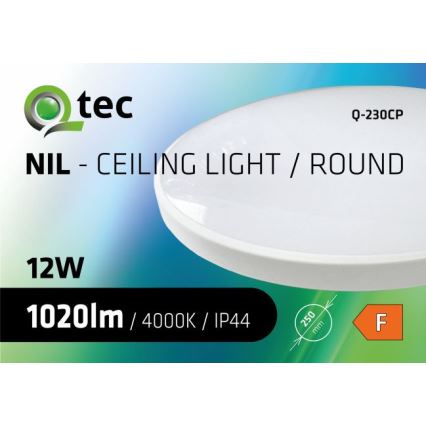 LED lubinis vonios šviestuvas CIRCLE LED/12W/230V 4000K diametras 25 cm IP44 balta