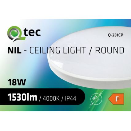 LED lubinis vonios šviestuvas CIRCLE LED/18W/230V 4000K diametras 30 cm IP44 balta