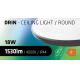 LED lubinis vonios šviestuvas CIRCLE LED/18W/230V 4000K diametras 30 cm IP44 juoda