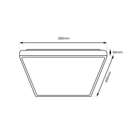 LED lubinis vonios šviestuvas DABAR LED/11W/230V 4000K 26x26 cm IP44