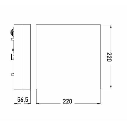 LED lubinis vonios šviestuvas LED/12W/230V 3000/4000/6000K 22x22 cm IP44