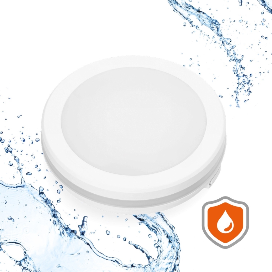 LED lubinis vonios šviestuvas LED/12W/230V 3000/4000/6500K IP65 diametras 20 cm balta