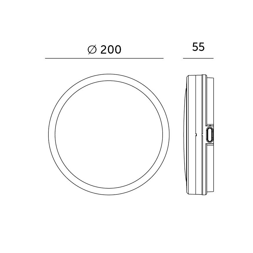 LED lubinis vonios šviestuvas LED/12W/230V 3000/4000/6500K IP65 diametras 20 cm balta