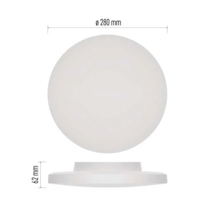 LED lubinis vonios šviestuvas LED/15W/230V 3000/4000/5700K IP55 balta