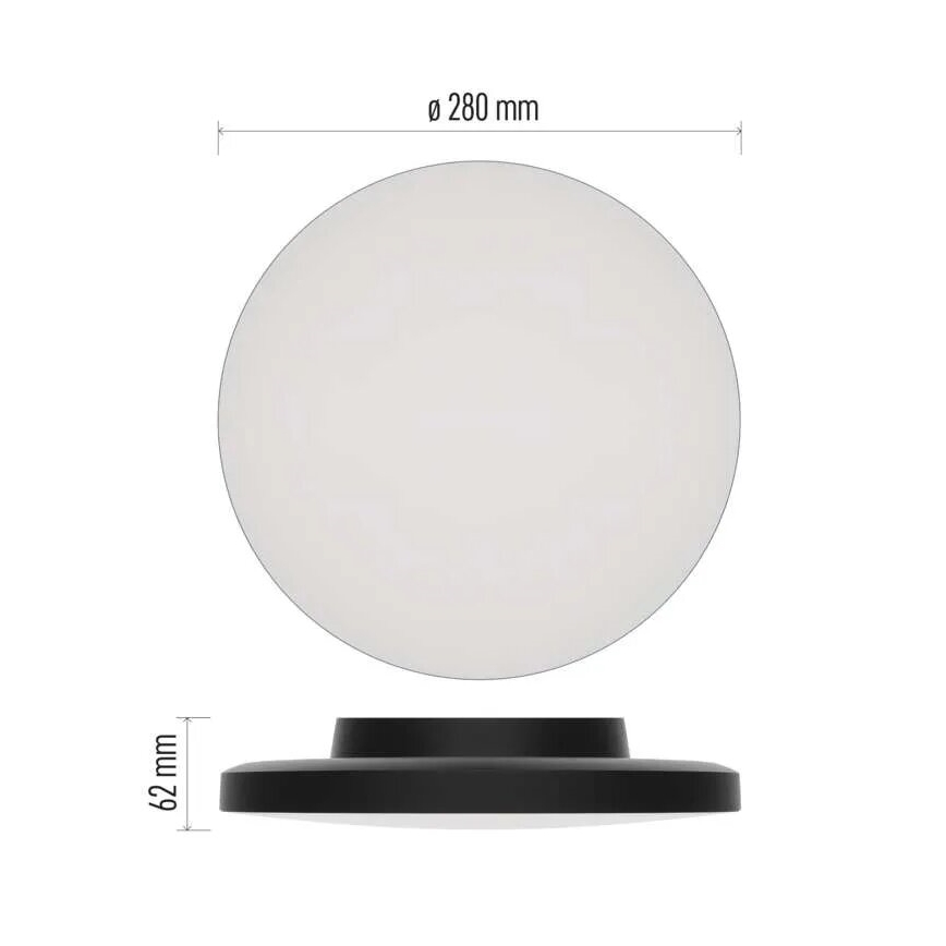 LED lubinis vonios šviestuvas LED/15W/230V 3000/4000/5700K IP55 juoda