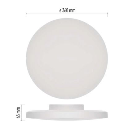LED lubinis vonios šviestuvas LED/18W/230V 3000/4000/5700K IP55 balta