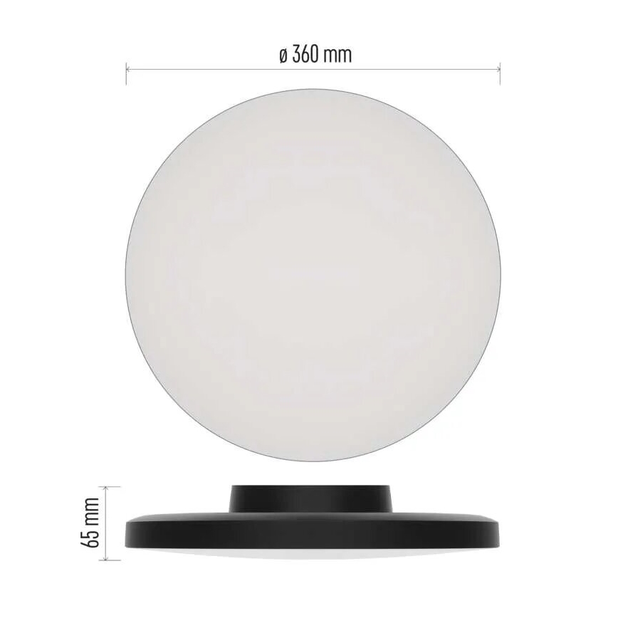LED lubinis vonios šviestuvas LED/18W/230V 3000/4000/5700K IP55 juoda