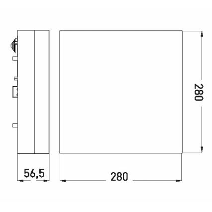 LED lubinis vonios šviestuvas LED/18W/230V 3000/4000/6000K 28x28 cm IP44