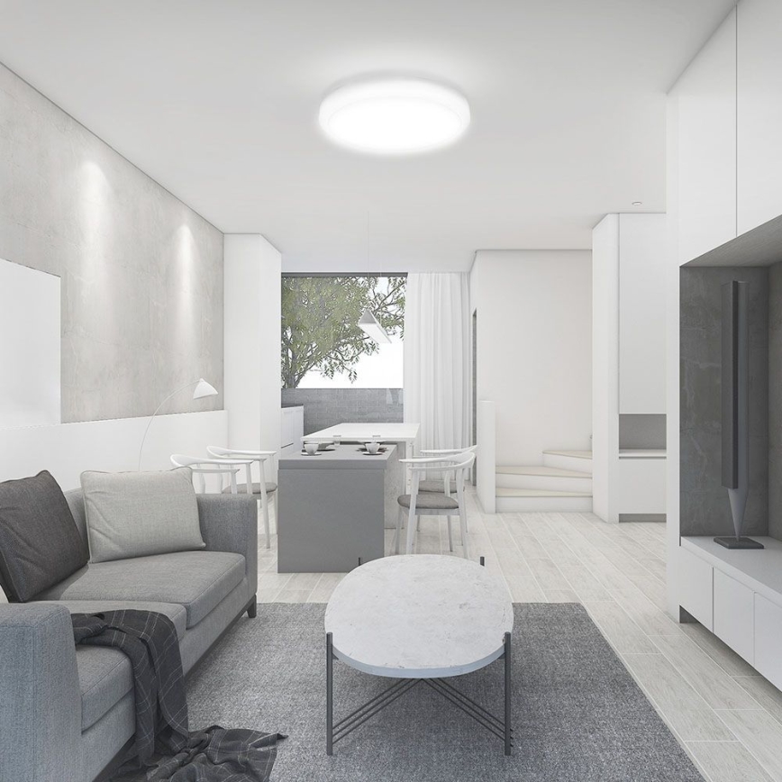 LED lubinis vonios šviestuvas LED/18W/230V 3000K IP44 diametras 22,5 cm balta