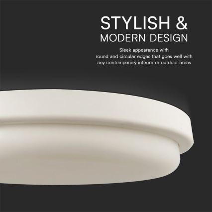 LED lubinis vonios šviestuvas LED/24W/230V 3000K IP54 diametras 24 cm