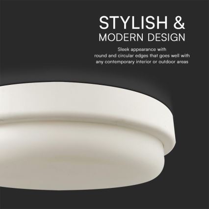 LED lubinis vonios šviestuvas LED/24W/230V 4000K IP54 diametras 24 cm