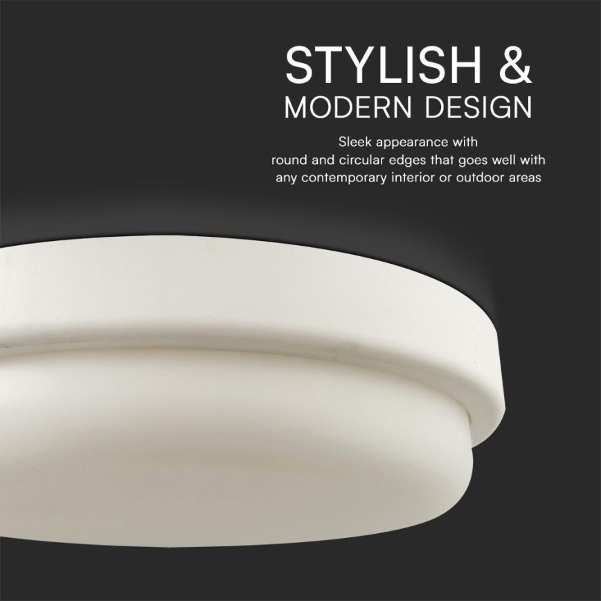 LED lubinis vonios šviestuvas LED/24W/230V 4000K IP54 diametras 24 cm