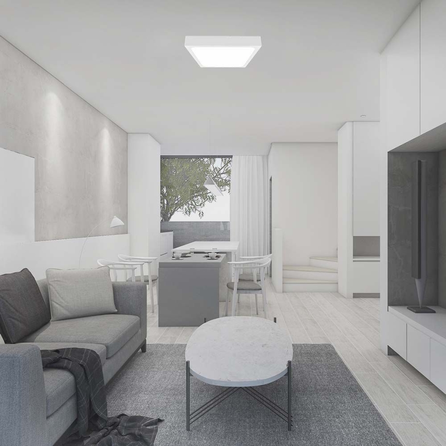 LED lubinis vonios šviestuvas LED/24W/230V 6500K IP44 29,5x29,5 cm balta