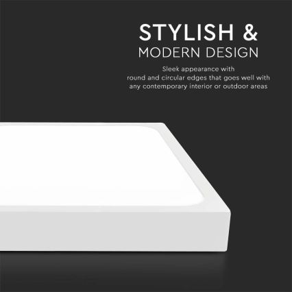 LED lubinis vonios šviestuvas LED/24W/230V 6500K IP44 29,5x29,5 cm balta