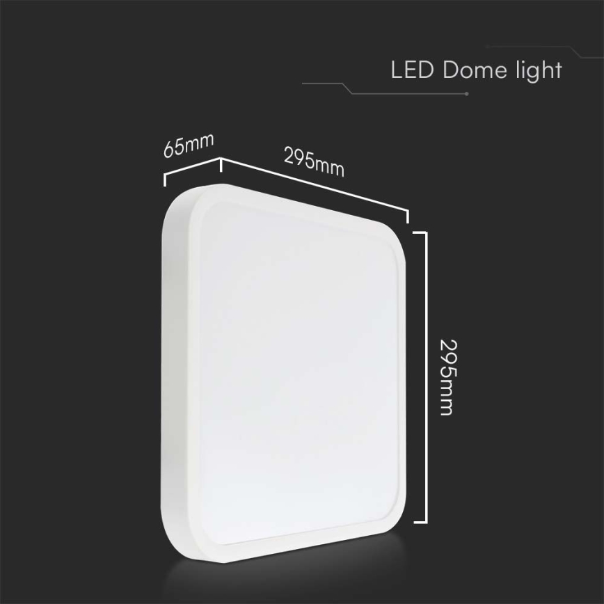 LED lubinis vonios šviestuvas SAMSUNG CHIP LED/24W/230V IP44 4000K 29x29 cm balta