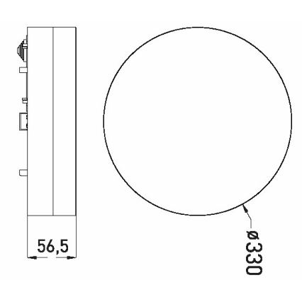 LED lubinis vonios šviestuvas LED/30W/230V 3000/4000/6000K diametras 33 cm IP44