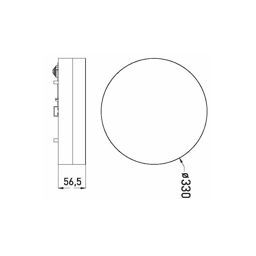LED lubinis vonios šviestuvas LED/30W/230V 3000/4000/6000K diametras 33 cm IP44