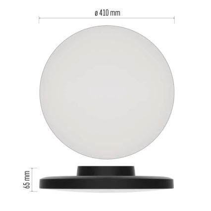 LED lubinis vonios šviestuvas LED/32W/230V 3000/4000/5700K IP55 juoda