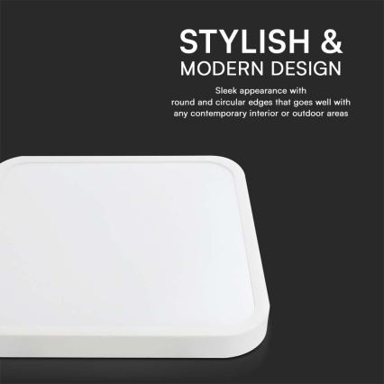 LED lubinis vonios šviestuvas LED/48W/230V 3000K IP44 42x42 cm balta