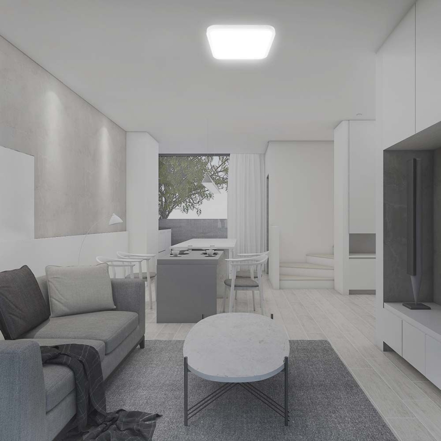 LED lubinis vonios šviestuvas LED/48W/230V 6500K IP44 42x42 cm balta