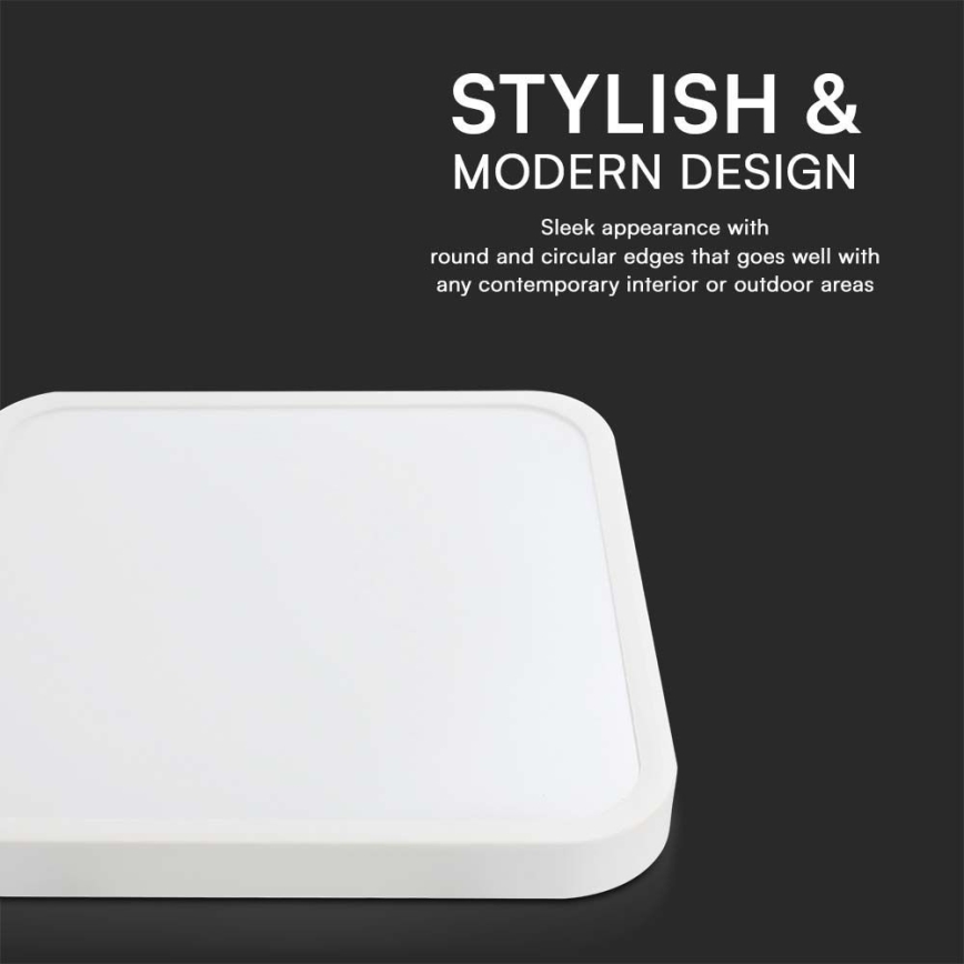 LED lubinis vonios šviestuvas LED/48W/230V 6500K IP44 42x42 cm balta