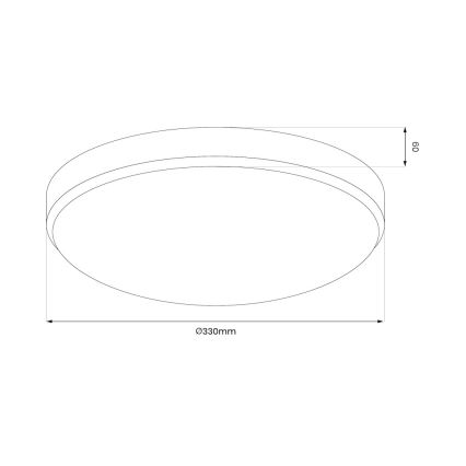 LED lubinis vonios šviestuvas MAYA LED/15W/230V diametras 33 cm IP44 auksas