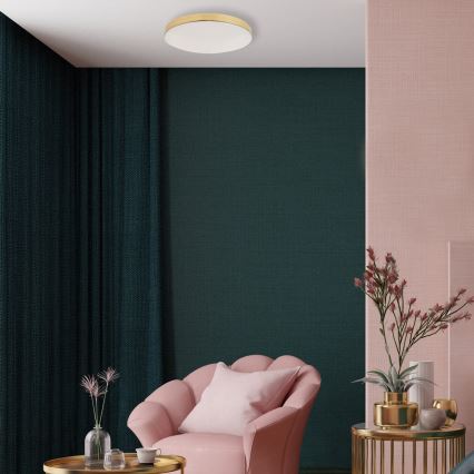 LED lubinis vonios šviestuvas MAYA LED/15W/230V diametras 33 cm IP44 auksas