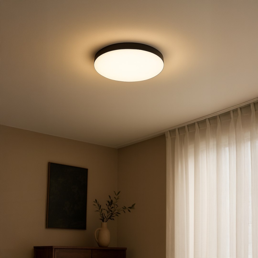 LED lubinis vonios šviestuvas MAYA LED/15W/230V diametras 33 cm IP44 juoda