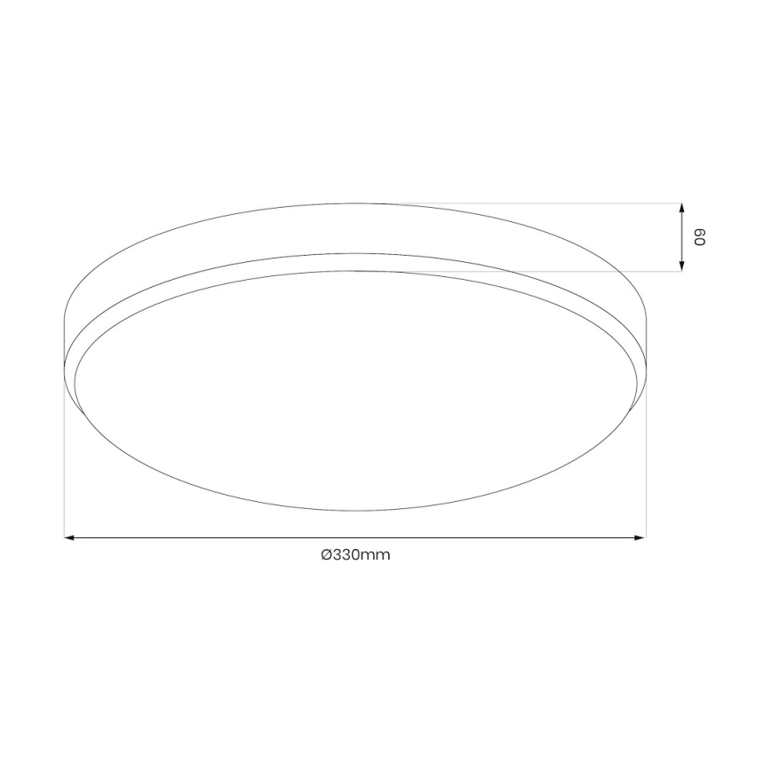 LED lubinis vonios šviestuvas MAYA LED/15W/230V diametras 33 cm IP44 juoda