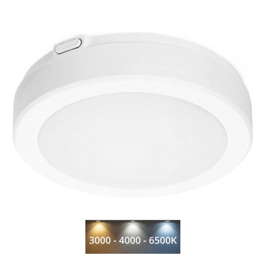 LED lubinis vonios šviestuvas NAIROS LED/12W/230V 3000/4000/6500K IP65 diametras 20 cm balta