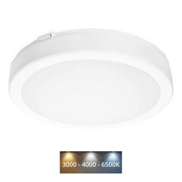 LED lubinis vonios šviestuvas NAIROS LED/24W/230V 3000/4000/6500K IP65 diametras 30 balta