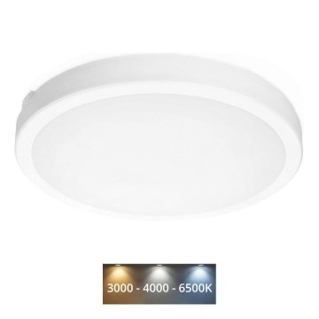 LED lubinis vonios šviestuvas NAIROS LED/36W/230V 3000/4000/6500K IP65 diametras 40 cm balta
