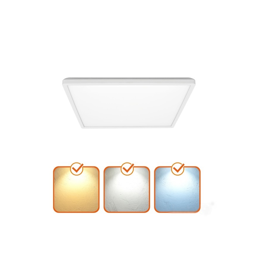LED lubinis vonios šviestuvas NIVERA LED/12W/230V IP54 3000/4000/6000K 22,5x22,5 cm balta
