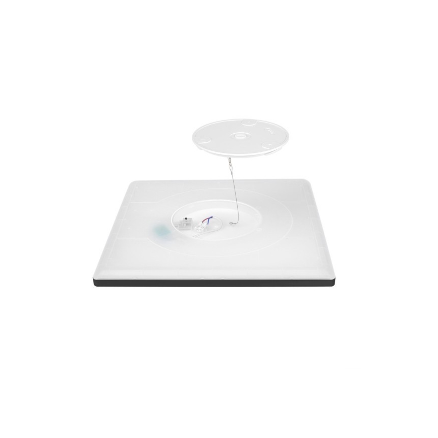 LED lubinis vonios šviestuvas NIVERA LED/12W/230V IP54 3000/4000/6000K 22,5x22,5 cm juoda