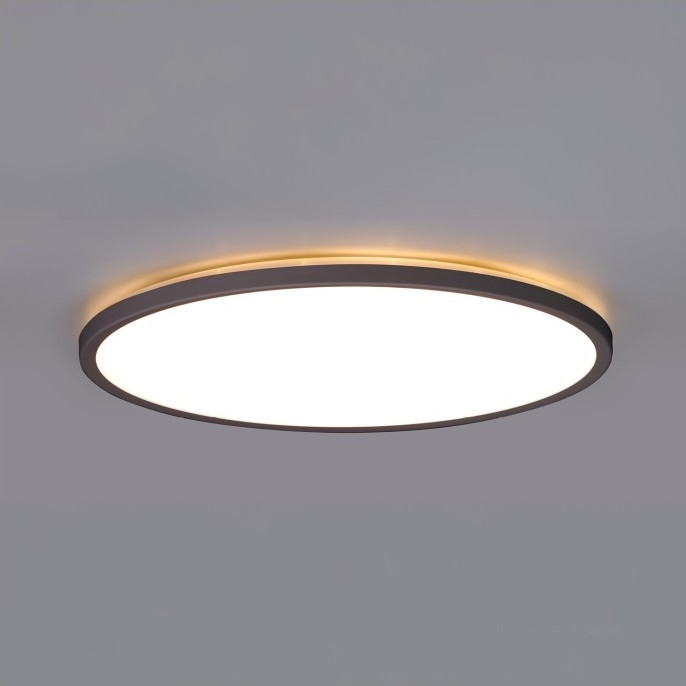LED lubinis vonios šviestuvas NIVERA LED/12W/230V IP54 3000/4000/6000K diametras 22,5 cm juoda