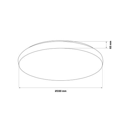 LED lubinis vonios šviestuvas PIRIUS LED/17W/230V diametras 33 cm IP44