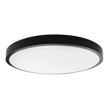 LED lubinis vonios šviestuvas SAMSUNG CHIP LED/24W/230V IP44 3000K diametras 29 cm juoda