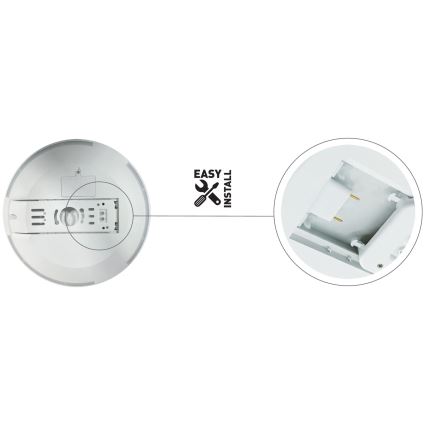 LED pritemdomas lubinis vonios šviestuvas SLIDE LED/6/12/18/24W/230V 2900/4000/6200K IP44 balta
