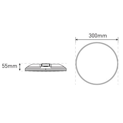 LED pritemdomas lubinis vonios šviestuvas SLIDE LED/6/12/18/24W/230V 2900/4000/6200K IP44 balta