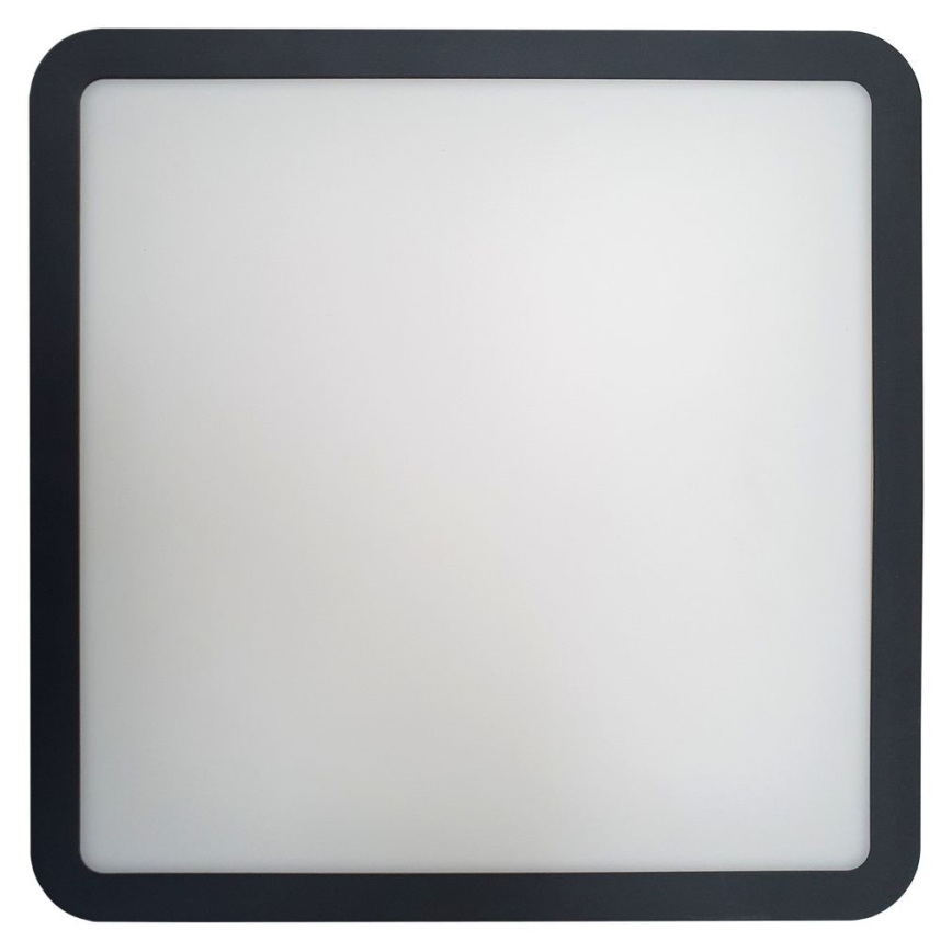 LED lubinis vonios šviestuvas su jutikliu ELLÉ LED/24W/230V 3000/4000/6500K 26x26 cm IP54 antracitas