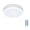 LED lubinis vonios šviestuvas su jutikliu LED/12W/230V 3000/4000/6500K IP65 diametras 20 cm balta + nuotolinio valdymo pultas