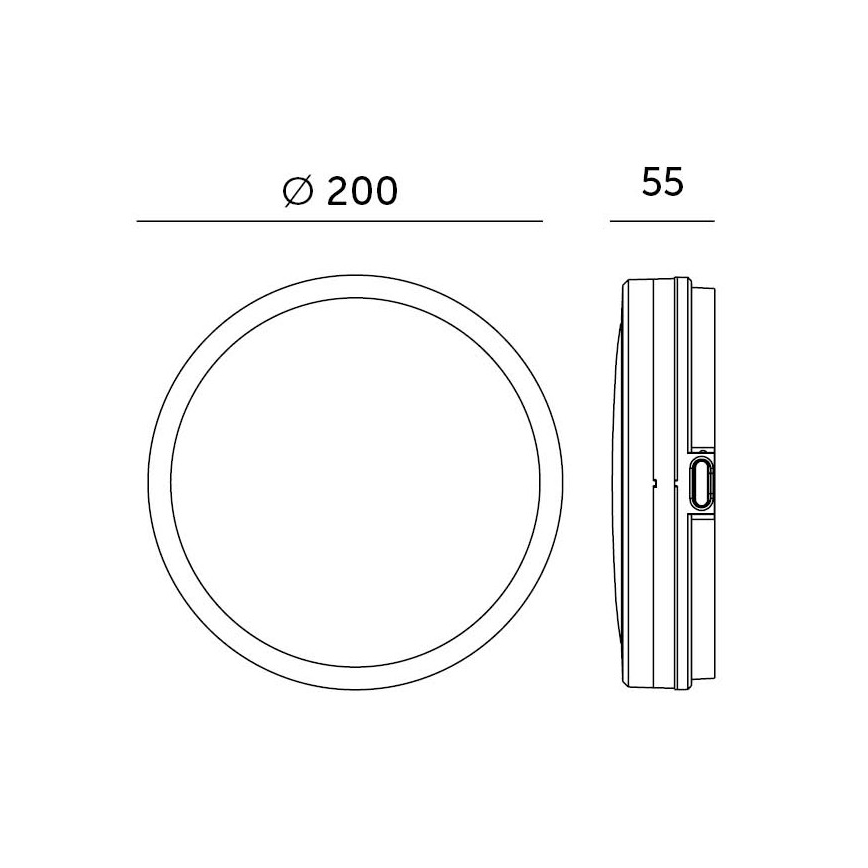 LED lubinis vonios šviestuvas su jutikliu LED/12W/230V 3000/4000/6500K IP65 diametras 20 cm balta + nuotolinio valdymo pultas