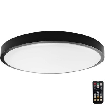 LED lubinis vonios šviestuvas su jutikliu LED/18W/230V 4000K IP44 juoda + nuotolinio valdymo pultas