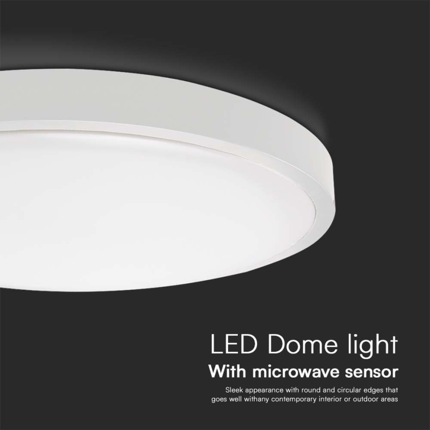 LED lubinis vonios šviestuvas su jutikliu LED/36W/230V 4000K IP44 balta + nuotolinio valdymo pultas