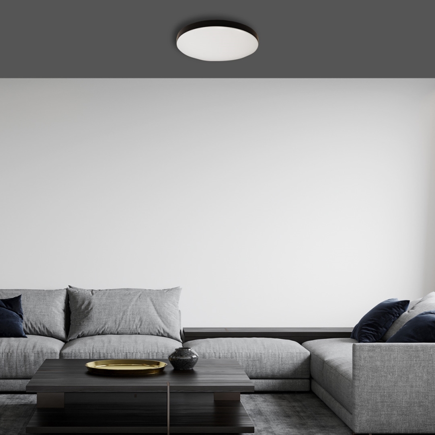 LED lubinis vonios šviestuvas su jutikliu MAYA LED/13W/230V diametras 33 cm IP44 juoda