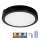 LED lubinis vonios šviestuvas su jutikliu NAIROS LED/24W/230V IP65 3000/4000/6500K diametras 30 cm juoda + nuotolinio valdymo pultas