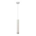 LED Lubų šviestuvas ant laido TUBA 1xGU10/4,8W/230V balta/blizgus chromas