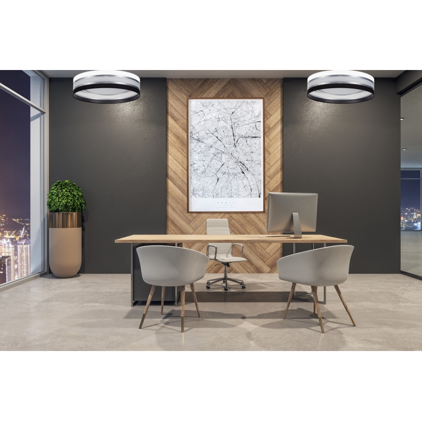 LED Lubų šviestuvas CORAL 1xLED/24W/230V juodai/balta